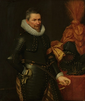 Jan Antonisz Van Ravesteyn Workshop Of Prints: Portrait of an Officer, c1610s. Creator: Jan Anthonisz van Ravesteyn