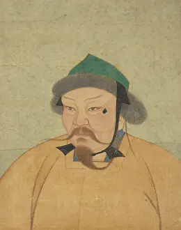 Song Dynasty Prints: Portrait of Ogedei Khan (1186-1241), 14th century. Creator: Chinese Master