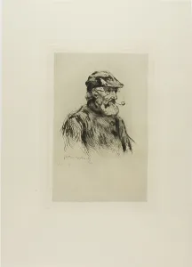 Plate Tone Prints: Portrait of an Old Fisherman, 1878. Creator: Gaston la Touche