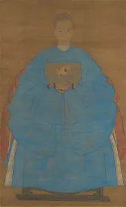 Hanging Scroll Prints: Portrait of an Old Lady, dated xinyou (1561 or 1621?). Creator: Ruan Zude