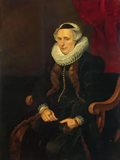 Elderly Woman Prints: Portrait of an Old Lady Sitting in an Arm-Chair, 1630. Creator: Cornelis de Vos