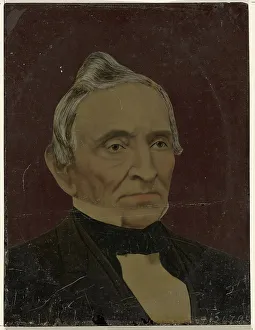 High Collar Prints: Portrait of old man, 1860s-1880s. Creator: Unknown