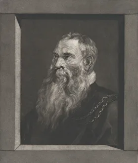 Portrait of an old man with a beard, ca. 1787-1851. Creator: Vincenz Georg Kininger Portrait of an old man with a beard, ca. 1787-1851. Creator: Vincenz Georg Kininger