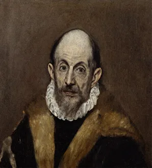 Domenikos Theotokopoulos Prints: Portrait of an Old Man, ca. 1595-1600. Creator: El Greco