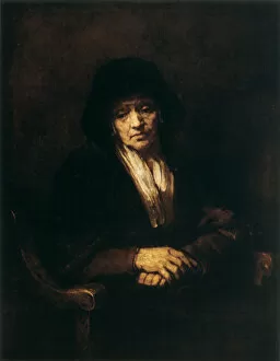 Images Dated 17th August 2005: Portrait of an Old Woman, 1654. Artist: Rembrandt Harmensz van Rijn