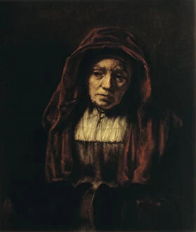 Person Gallery: Portrait of an Old Woman, 1654. Artist: Rembrandt Harmensz van Rijn