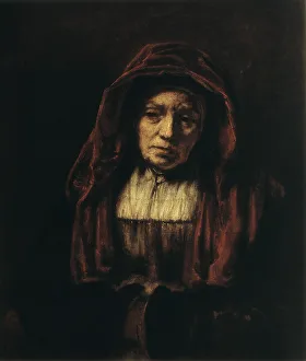 Human Prints: Portrait of an Old Woman, 1654. Artist: Rembrandt Harmensz van Rijn