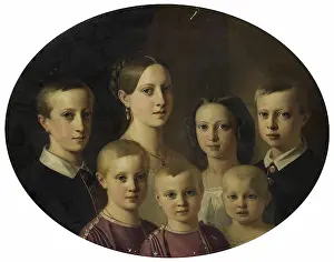 Duchess Prints: Portrait of the Oldenburg Children, 1853. Creator: Vital Jean De Gronckel