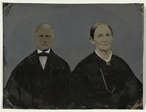 Old People Prints: Portrait of older couple, 1860s-1880s. Creator: Unknown