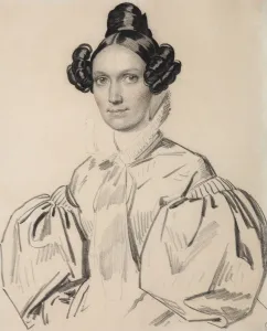 Portrait of Olga Nikolaevna Talyzina, nee Zubova (1803-1882), Early 1830s. Creator: Hampeln