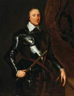Oliver Cromwell Collection: Portrait of Oliver Cromwell (1599-1698). Creator: Walker, Robert (1599-1658)