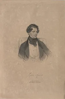 Kriehuber Prints: Portrait of the opera singer Agostino Rovere (1804-1865), 1839