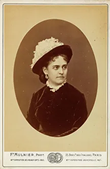Portrait of the opera singer Anna de Belocca, née de Bellokh, 1863. Creator: Mulnier, Ferdinand (1817-1891)