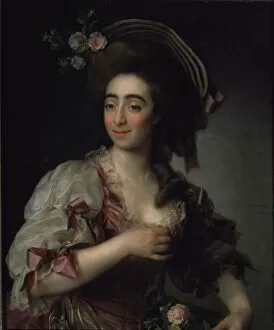 Levitsky Gallery: Portrait of the opera singer Anna Davia Bernucci, 1782. Artist: Levitsky