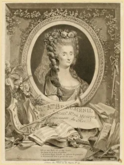 Vidal Prints: Portrait of the opera singer and composer Mademoiselle Beaumesnil