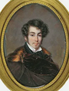 Gouache On Horn Prints: Portrait of the opera singer John Braham (1774-1856), Early 19th cen