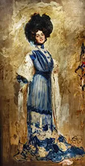 Portrait of the opera singer Lina Cavalieri (1874-1944), c1905. Creator: Tallone, Cesare (1853-1919)