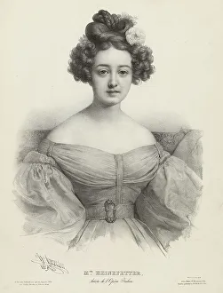 Pierre Louis Henri 1776 1860 Prints: Portrait of the opera singer Sabine Heinefetter (1809-1872)