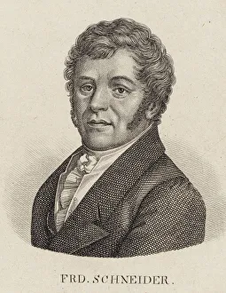 Portrait of the organist and composer Friedrich Schneider (1786-1853). Creator: Anonymous