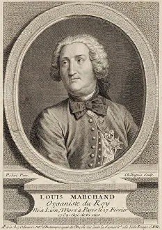 Dupuis Prints: Portrait of the organist and composer Louis Marchand (1669-1732)