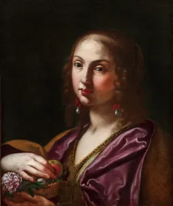 Bolognese School Prints: Portrait of Ortensia Leoni Cordini as Saint Dorothy
