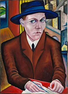 Graf Prints: Portrait of Oskar Maria Graf. Artist: Schrimpf, Georg (1889-1939)