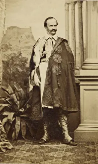 Kramer Prints: Portrait of Otto I, King of Greece, ca 1863. Creator: Kramer, Oscar (1835-1892)
