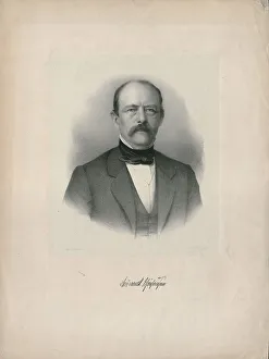 Bismarck Prints: Portrait of Otto von Bismarck (1815-1898), 1860. Creator: Anonymous