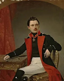 1840s Prints: Portrait of P.A.Balashov, 1843. Creator: Pimen Orlov