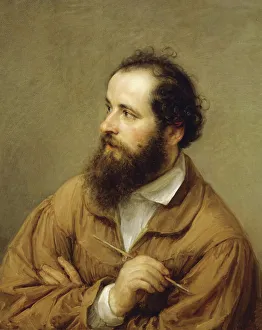 Academicism Prints: Portrait of painter Giacomo Trécourt (1812-1882)