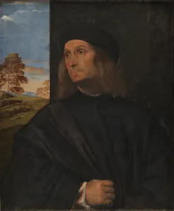 Tizian Prints: Portrait of the Painter Giovanni Bellini, 1511-1512. Artist: Titian (1488-1576)