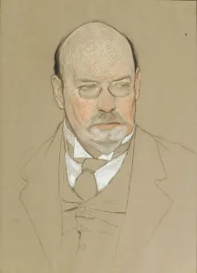 Nikolai Andreevich 1873 1932 Prints: Portrait of the painter Ilya Ostroukhov (1858-1929)