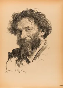 Repin Prints: Portrait of the painter Ilya Yefimovich Repin (1844-1930), 1901