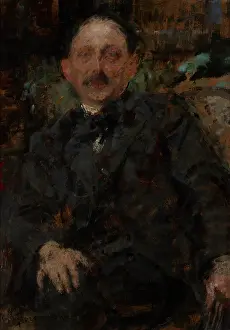 Portrait of Painter Marcin Samlicki, 1919. Creator: Olga Boznanska