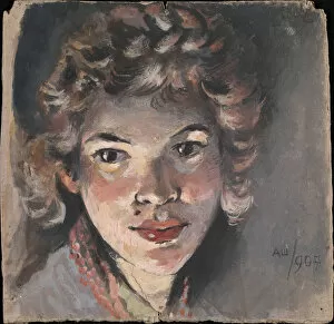 Alexander Vasilyevich 1883 1948 Gallery: Portrait of the painter Nadezhda Psishcheva (1881-1913)