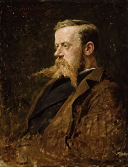 Erik Werenskiold Prints: Portrait of the Painter Nikolai Ulfsten, 1882. Creator: Erik Werenskiold