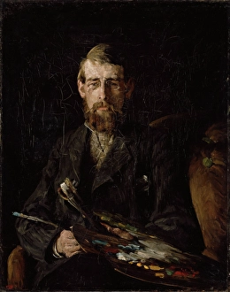 Erik Werenskiold Prints: Portrait of the Painter Nils Hansteen, probably 1877. Creator: Erik Werenskiold
