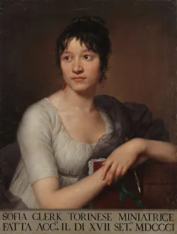 Clerk Prints: Portrait of the painter Sofia Clerk (1778-1829)