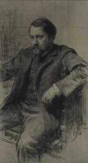 Repin Prints: Portrait of the painter Valentin Alexandrovich Serov (1865-1911)