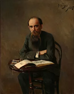 Nikolai Dmitrievich 1850 1929 Gallery: Portrait of the Painter Yefim Yefimovich Volkov (1844-1920), 1885