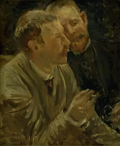 Ernst Josephson Prints: Portrait of the Painters Bruno Liljefors and Alf Wallander, 1886. Creator: Ernst Josephson