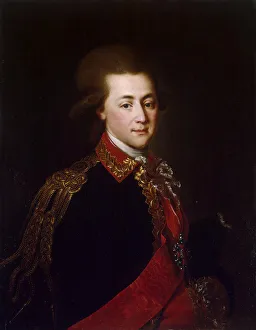 Portrait of the palace-aide-de-camp Alexander Lanskoy, the Catherine II favorite, 1784. Artist: Anonymous Portrait of the palace-aide-de-camp Alexander Lanskoy, the Catherine II favorite, 1784. Artist: Anonymous