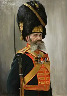 Grenadier Prints: Portrait of the Palace Grenadier Company's Private Maksim Kulakov, 1915