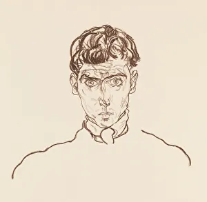 Portrait of Paris von Gütersloh, 1918. Creator: Egon Schiele Portrait of Paris von Gütersloh, 1918. Creator: Egon Schiele