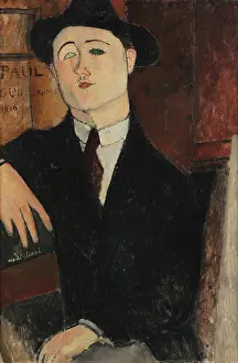 Modigliani Prints: Portrait of Paul Guillaume (1891-1934), 1916. Creator: Modigliani, Amedeo (1884-1920)