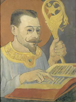 Pont Aven School Prints: Portrait of Paul Ranson in Nabi costume, 1890. Creator: Serusier, Paul (1864-1927)