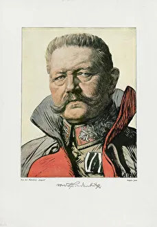 Portrait of Paul von Hindenburg (1847-1934), 1914. Creator: Jank, Angelo (1868-1940)
