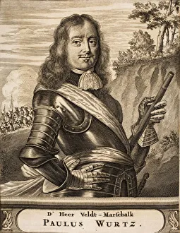 Portrait of Paul Würtz (1612-1676) (From: Schauplatz des Krieges), 1675. Creator: Anonymous Portrait of Paul Würtz (1612-1676) (From: Schauplatz des Krieges), 1675. Creator: Anonymous