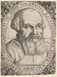Lautensack Hans Sebald Prints: Portrait of Paulus Lautensack the Elder, 1552. Creator: Hans Sebald Lautensack