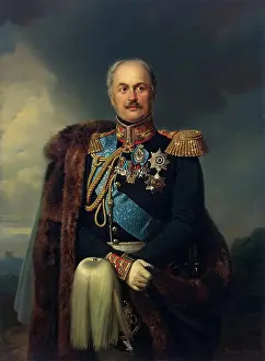 Commander Prints: Portrait of Pavel Kiselyov, 1851. Creator: Franz Kruger